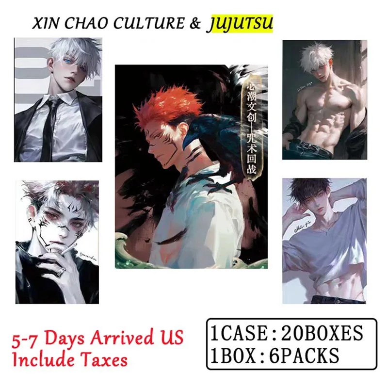 2025 Wholesales Jujutsu Kaisen Collection Cards Booster A6 Acrylic Male God Goddesses Abs Nude Breast Tcg Anime  Christmas Gift