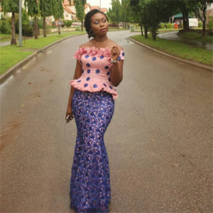 Aso Ebi Style African Woman Dresses Purple Lace Mermaid Nigerian Gowns Vestido de festa Plus Size Elegant Dress