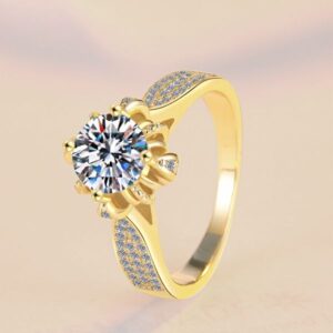 Chic Bridal Accessory High-Quality Moissanite Solitaire Set In S925 Alloy For Celebrations