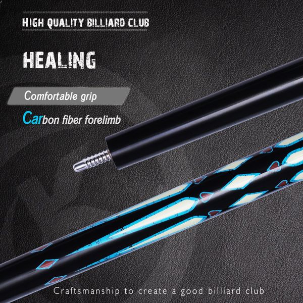 OKHEALING Jump Break Cue 3-Pieces Carbon Fiber Break Jump Cue with 12.9mm Tip Punch Cue Jump Cue Billiard Pool Cue 58" Pool Table Sticks, Weight Adjustable Design