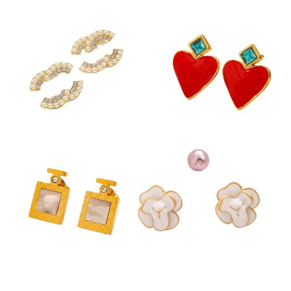 moissanite earrings designer jewelry earring moissanite earrings for woman Style Extravagant studs Classic simple earring Steel silver letter elagant women