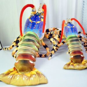 60/85CM Stuffed Animals Simulated Australian Lobster Pillow Plush Crayfish Red Doll Home Decorative Ornaments
