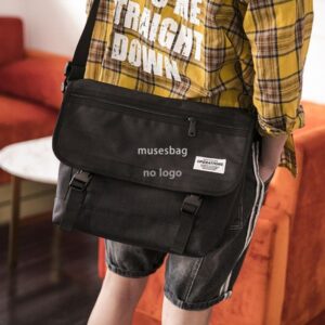 Special clearance vintage shoulder bag Male Korean version trendy bag Student schoolbag crossbody bag casual waterproof messenger bag backpack