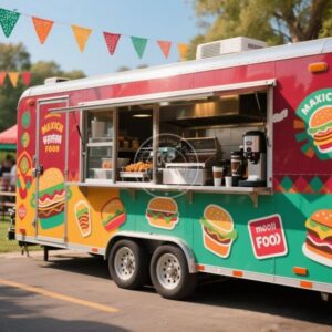 Food Trailer Coffee Cart Hot Dog Ice Cream Mobile Food Truck Outdoor Camping Chart in Sale