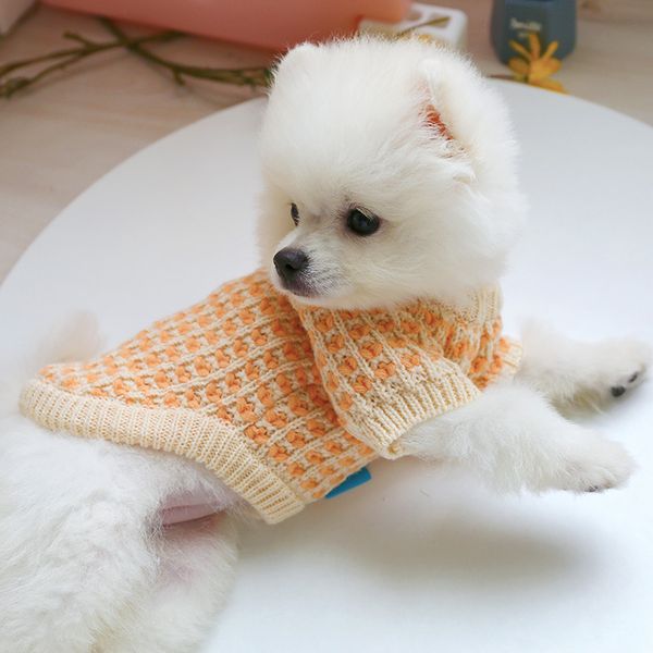 Winter Apparel Knitted Turtleneck Warm Puppy Sweatshirt Pullover Cute Classic Cat Sweater Dog Coat Pet Holiday Clothes for Small Dogs 744