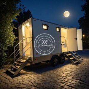 Luxury Mobile Restroom Trailer Custom Portable Washroom Trailer Outdoor Man and Woman Portable Toilet Trailer