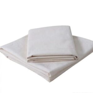 Durable White Gray Cotton Twill Material Suitable for Sewing and Quilting Projects