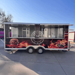 Customized Concession Food Truck Trailer Pizza Snack Hot Dog Cart Coffee Kiosk Street Restaurant Fully Equipped Catering Trailer