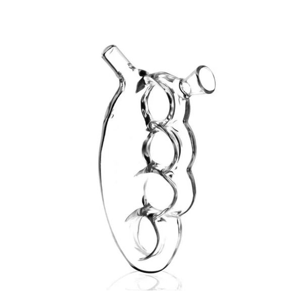 Wholesale Transparent Finger Tiger Knuckle Glass Smoke Pipe/Glass Water Smoke Pipe/Smoking Cigarette Pipe Accessories