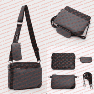 High Quality Designer bags mens womens POCHETTE TRIO Cross Body Wallets Leather tote bag Patchwork handbag shoulder bags Totes Purse Crossbody Bag with dust1