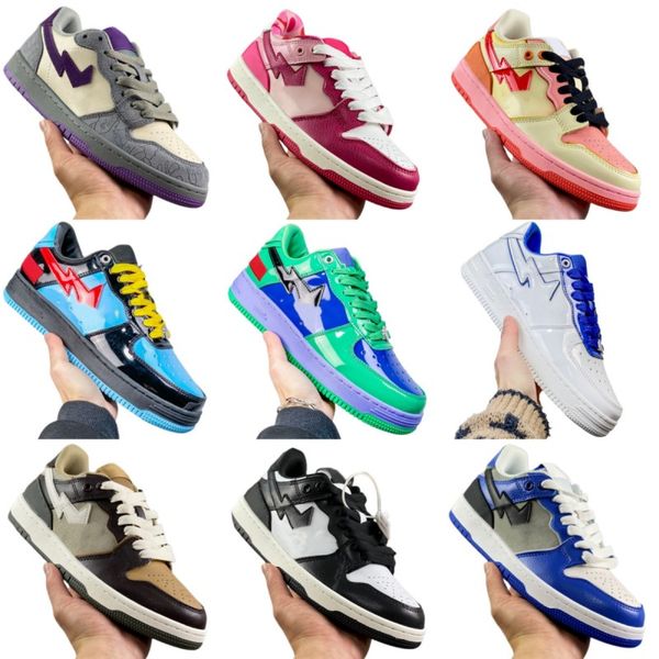 Classic mens basketball shoes luxury star designer shoes womens fashion sneakers low-top skate shoes summer breathable outdoor shoes patent leather casual shoes