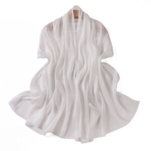 Sea Island Silk Crinkled Satin Scarf –860917