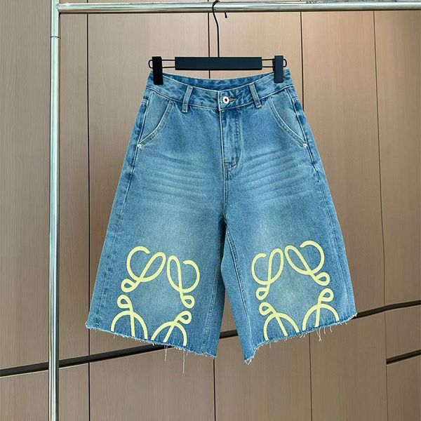 Designer New Womens Jeans Full Printing Y2K Letter Pocket Wide leg pant Denim outfit loose Button Fashion Mens Jeans Womens Clothing S M L