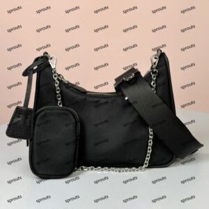 designer hobo nylon 3piece simple multi functional single shoulder underarm casual brand mini handheld chain cross shoulder wallet p