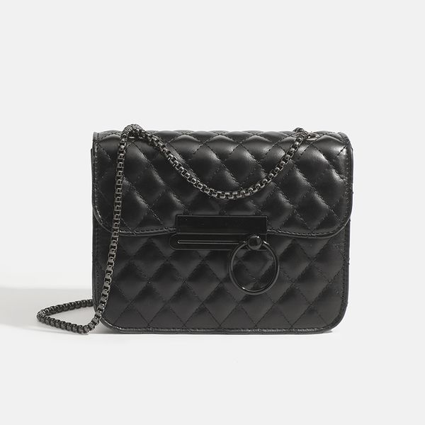 High end and atmospheric women's bag new trendy crossbody bag stylish chain bag versatile and fashionable shoulder bag black small bag for women