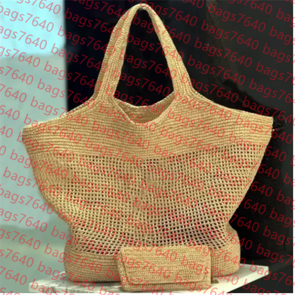 Designer Oxalis Straw Raffias Crochet Shoulder Handbags Women Crossbody Totes 2 Color Top Quality Beach Bag Leather Shopping Bags Bags Wallet