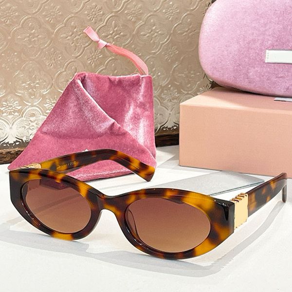 Famous Designer Glimpse Sunglasses MU109AV Beautiful Womens Avant Garde Classic Style Retro Fashion Tortoiseshell Acetate Glasses With Box