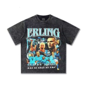 2025 Spring/Summer Series Haaland American Football Print Men's Short Sleeve Crossover TK T-Shirt