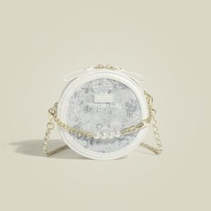 Small round bag with niche design chain for women's spring and summer new high-end texture versatile fashion one shoulder crossbody small bag
