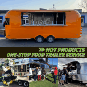 Us Standards Outdoor Food Truck Trailer Mobile Kitchen Coffee Kiosk Street Concession Fast Food Truck With Full Kitchen