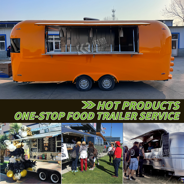 Us Standards Outdoor Food Truck Trailer Mobile Kitchen Coffee Kiosk Street Concession Fast Food Truck With Full Kitchen
