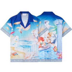 Mens Casual Shirts Designer TShirts Button Beach Shirt Cool Breathable Fashion Short-sleeved Polo Shirt Summer M L XL 2XL 3XL