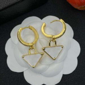 Designer Earrings High Quality Women Diamond Gold Silver Letter Earrings Wedding Party Jewelry With Box