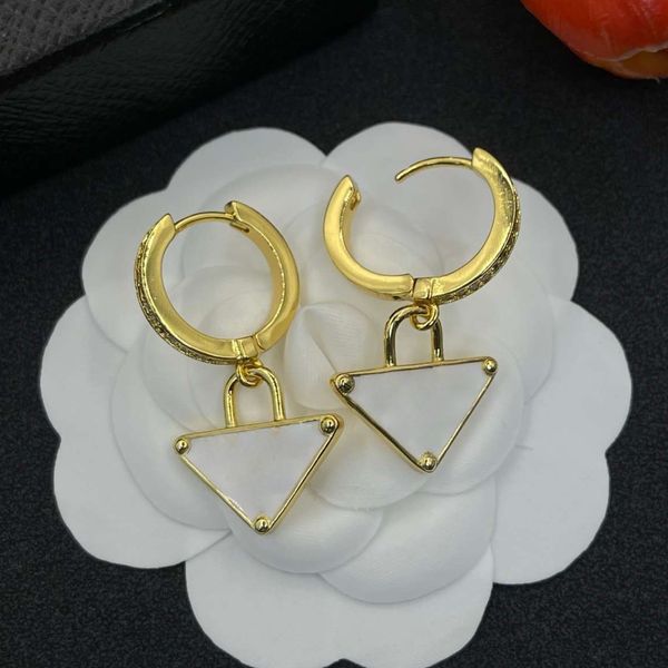 Designer Earrings High Quality Women Diamond Gold Silver Letter Earrings Wedding Party Jewelry With Box