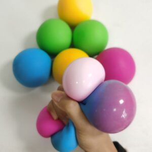 Squeeze color-changing EVA slow rebound pressure reduction rainbow vent TPR soft rubber balls Wholesale