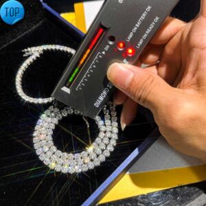 tennis chain moissanitevvs moissanite 2mm 3mm 4mm 10k gold lab grown diamond hip hop tennis chain 925 sterling silver bracelet