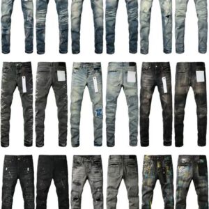 Designer Mens jeans purples Jeans shorts High-end Quality Straight Design Retro Streetwear Casual motorcycle Sweatpants Designers Joggers Pants