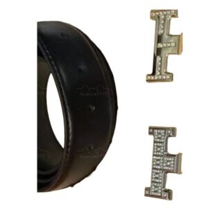 Double-buckle letter belt Fashionable craft designed by the designer Classic men's fashion belt Double-buckle rotation use Exquisite gift box