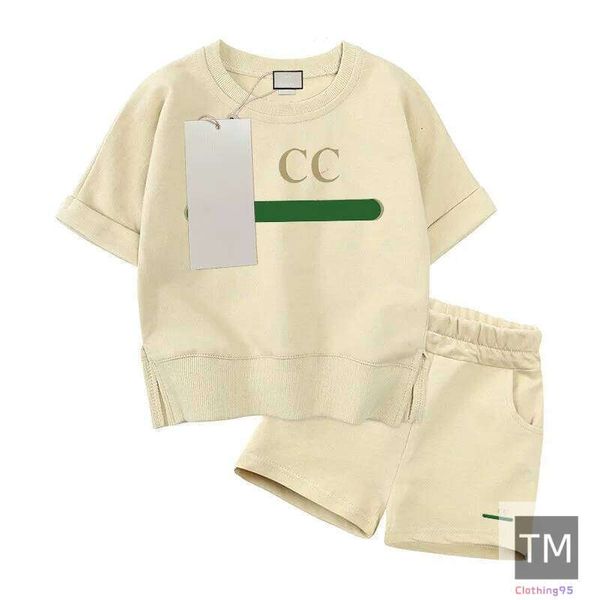 In stock Kids Boys Clothing Sets Designer Short Sleeve Top T-shirt Children Baby Clothes Set 2pcs