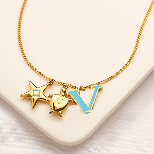 Fashion Necklace Pendant Women Designer Gold Silver Stainless Steel Letter Necklace Choker Chain Women Gift Jewelry