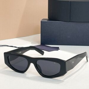 NEW Classics Symbole Sunglasses PRB19S Womens Mens Designer Black Rectangular Thick Frame Acetate Sunglasses Side Three Dimensional Pattern UV400