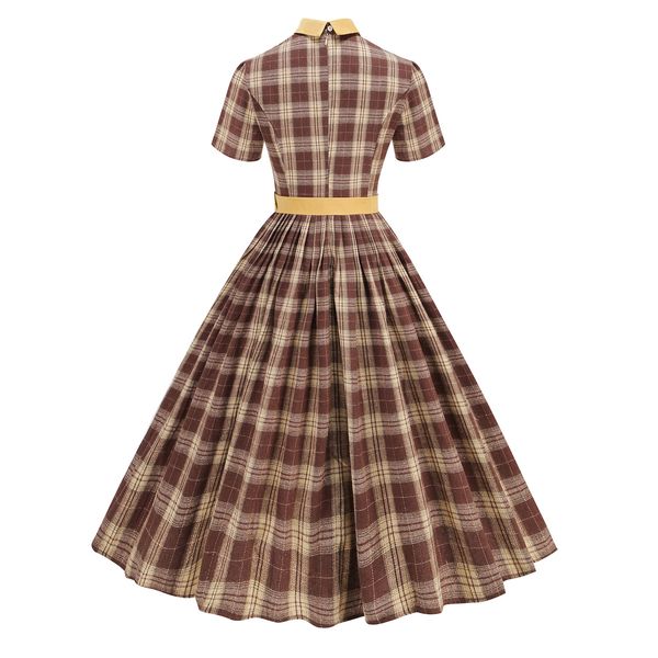 026-A brown dress to match a top-notch bag.