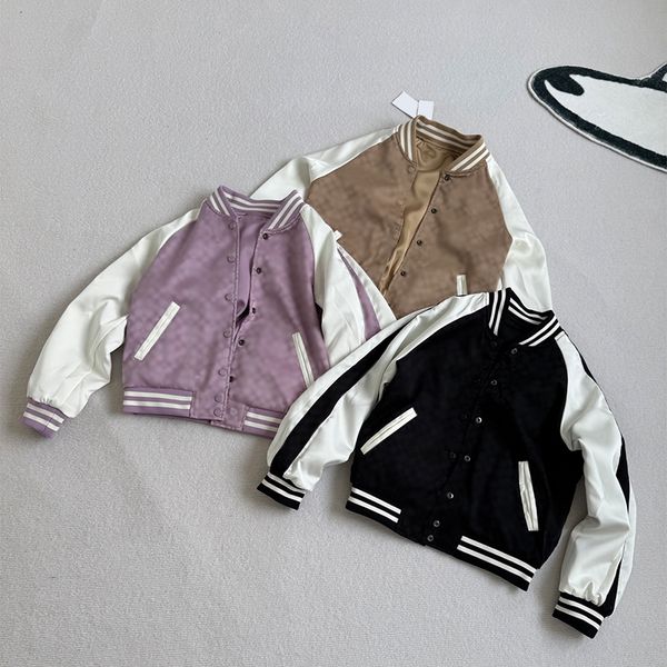 Women's double-sided striped baseball jacket, single breasted baseball collar, long sleeved jacket, made of soft and skin friendly fabric