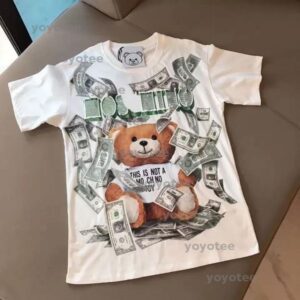 Fashion Women's T-shirt summer new high quality short sleeve Brand designer tees Color the bear round neck cotton Italy luxury mens women loose T-shirt