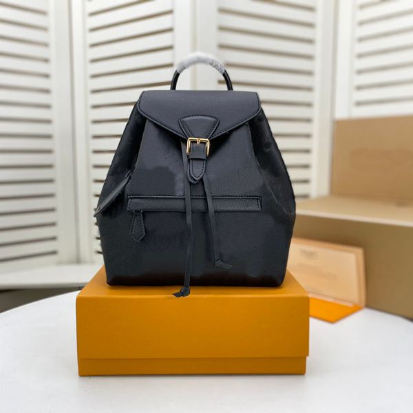 5A s Designer Women Montsouris Backpacks Genuine Leather School Backpack Style Purse Wallets Lady Travel Sport Outdoor Packs Bag