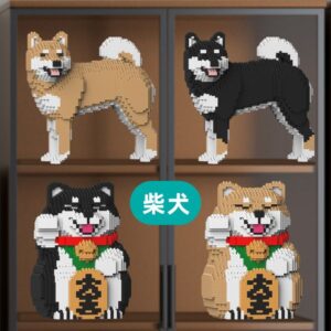 Giant Shiba Inu Building Bricks Puzzle Toy Creative Assembly Decor for New Home Opening Birthday Present