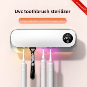 2025 Smart Toothbrush Disinfector Sterilizer UV Disinfection Hot – air Drying Drill – free Storage Rack No hole-punch storage rack