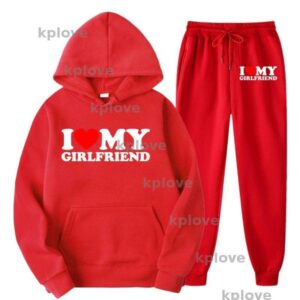 Spring Autumn Designer Hoodie Set Fashion Sports Love Girlfriend Clothes Winter Long Sleeve Hoodie Two Piece Sets Fashion Womens Mens Tracksuit