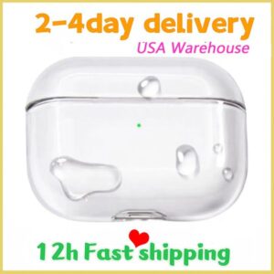 USA Stock For Pro 2 3 4 bluetooth earbuds Headphone Accessories Transparent TPU Silicone Waterproof Protective case Headphones Headset cover Case