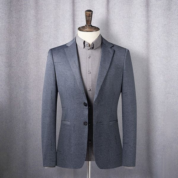 H266 Men's Striped Casual Suit Single Top Jacket