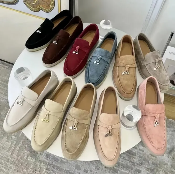 Loafers Women Men Dress Shoes It Designer Shoes Luxury Fashion Business Cashmere Leather Flat Shoes Low Top Suede Cow Oxfords Casual Moccasins Lazy Shoe