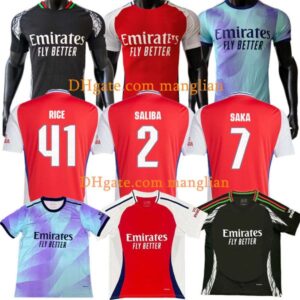 24 25 New season jerseys G.JESUS SAKA RICE soccer jerseys Fans Player version HAVERTZ TROSSARD KIWIOR TOMIYASU jersey MARTINELLI football shirt top Men Kids kit