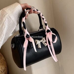 New Advanced Ballet Bow Handheld Boston Bag Women's Fashion Shoulder Bag High Quality Crossbody Bag Versatile Pillow Bag