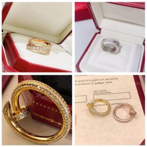 Wearable Devices Love rings gold ring love-ring men and women rose gold jewelry for lovers couple rings-gift size 6-8 T230