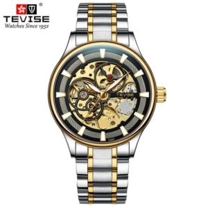 TEVISE Watch Men Luminous Day and Night Star Mechanical Watch, High-end Stylish Waterproof Wristwatch T021-T820F