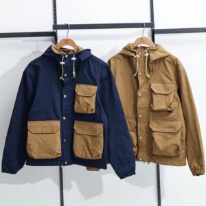 Men's hooded outdoor hardshell jackets cargo coats baseball Multi-pocket windbreaker winter multi-functional jacket women casual outerwear waterproof zipper coat